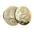 Chiński smok metalowa moneta kolekcjonerska chińska szczęśliwa moneta pozłacana mityczna moneta smoka posrebrzana moneta z chińskimi znakami 4cm złoto