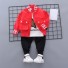 Chlapčenská bunda, tričko a nohavice L1151 červená