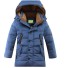Chlapčenská dlhá zimná bunda J2529 modrá