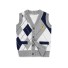 Chlapčenská pletená vesta so vzorom J1317 sivá