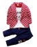 Chlapčenská súprava - Tričko so sakom a nohavice J2539 červená
