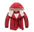 Chlapčenská zimná bunda s kožúškom J1320 červená