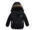 Chlapčenská zimná bunda s kožúškom J2530 čierna