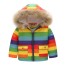 Chlapčenská zimná bunda so vzorom J671 prúžok