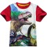 Chlapčenské 3D tričko s potlačou dinosaurov J1939 červená