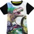 Chlapčenské 3D tričko s potlačou dinosaurov J1939 čierna