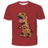 Chlapčenské tričko s dinosaurom červená