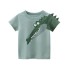 Chlapčenské tričko s potlačou zvieraťa svetlo zelená