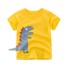 Chlapčenské tričko s potlačou zvieraťa žltá