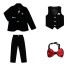 Chlapčenský oblek B1363 čierna