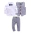 Chlapecká košile, vesta a kalhoty L1568 bílá