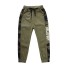 Chłopięce spodnie dresowe L2270 zieleń wojskowa