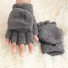 Chlpaté detské rukavice sivá