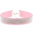 Choker cu strasuri J3495 roz deschis