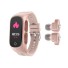 Chytré fitness hodinky s vestavěnými sluchátky růžová