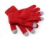 Cienkie rękawiczki damskie do ekranu dotykowego J1184 czerwony
