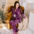 Ciepła piżama damska P2834 fioletowy
