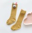 Ciorapi pentru fete cu motiv 3D galben închis