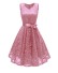 Čipkované šaty s mašľou ružová