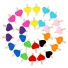 Cleme de haine cu inimă 50 buc multicolor