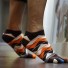 Členkové prstové ponožky so vzorom oranžová