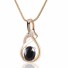 Colier de dama placat cu aur cu zircon J3066 negru