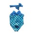 Costum de baie pentru o păpușă cu model de sirenă albastru