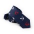 Cravată bărbătească cu ancoră T1235 albastru inchis