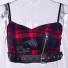 Crop-Top für Damen mit Gürtel rot