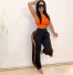 Crop-Top und Hose für Damen B1284 orange