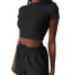 Crop-Top und Shorts für Damen B906 schwarz