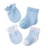 Csecsemőkesztyű és zokni 4 pár világoskék