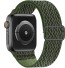 Curea din nailon pentru Apple Watch 38mm / 40mm / 41mm T864 verde armată