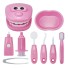 Cutie copii cu echipament pentru stomatologi 9 buc roz
