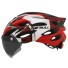 Cyklistická helma s brýlemi M/L 54 - 61 cm červená