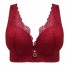 Damen-BH mit floraler Spitze in Übergröße J2330 rot