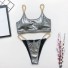 Damen-Bikini P307 silbern