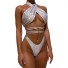 Damen-Bikini P419 silbern