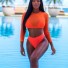 Damen-Bikini und Crop-Top P370 orange