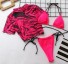 Damen-Bikini und Crop-Top P385 dunkelrosa