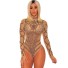 Damen-Body mit langen Ärmeln B709 beige