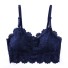 Damen-Bralette mit Blumenmuster J2316 blau