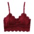 Damen-Bralette mit Blumenmuster J2316 rot