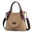 Damen-Canvas-Handtasche J110 khaki