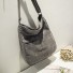 Damen-Canvas-Handtasche M1050 dunkelgrau