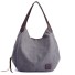 Damen-Canvas-Handtasche M1058 grau