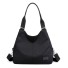 Damen-Canvas-Handtasche M1082 schwarz