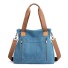 Damen-Canvas-Handtasche M1100 blau