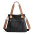 Damen-Canvas-Handtasche M1100 schwarz