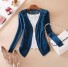 Damen-Cardigan mit Blumenstickerei dunkelblau